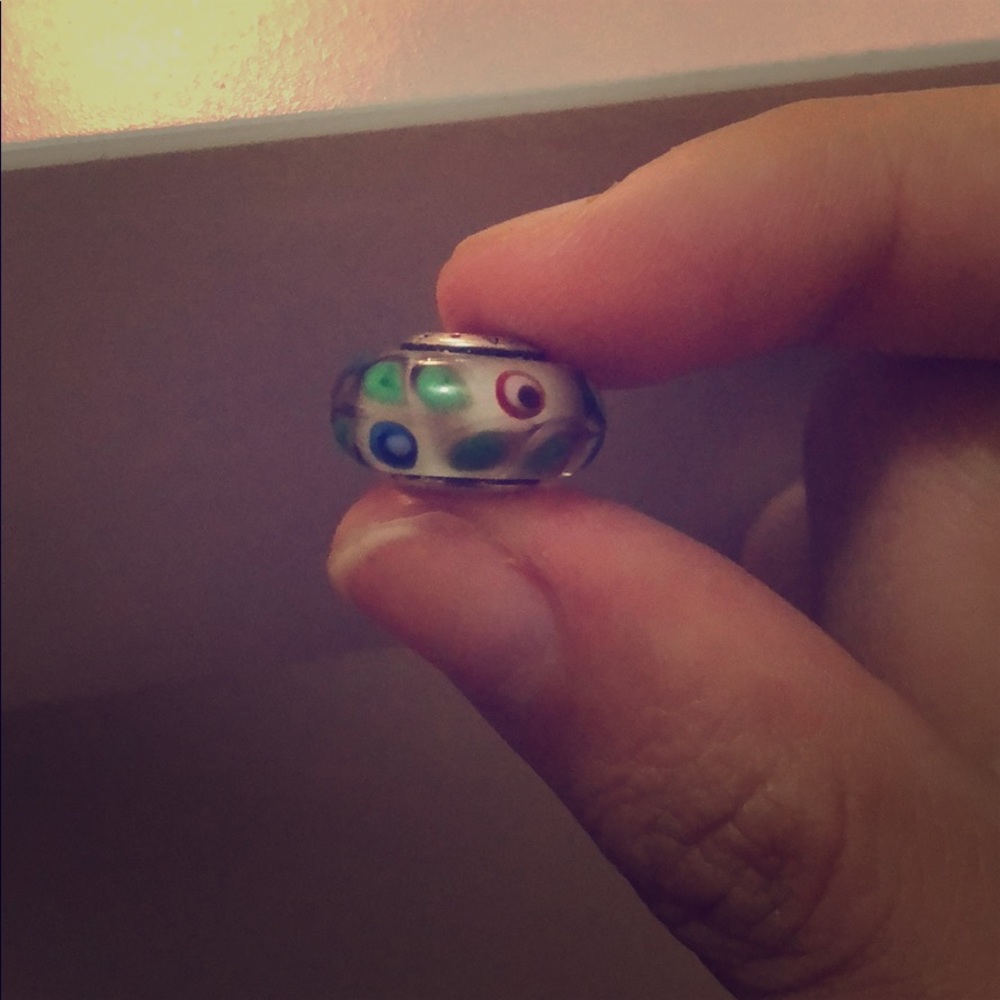 Peacock Patterned Pandora Charm.